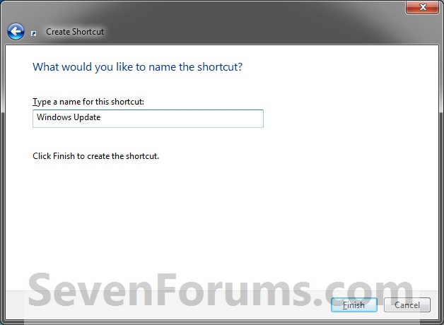 Windows Update Shortcut - Create in Windows 7-step2.jpg